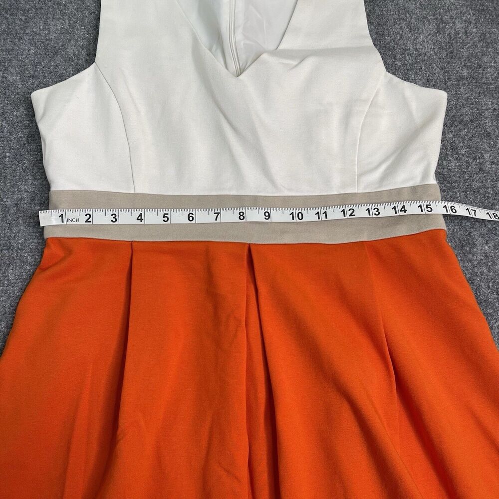 Trina Turk Dress Womens Size 8 Sleeveless V Neck Lined Lace Accent Zip Back Knit - Picture 8 of 12